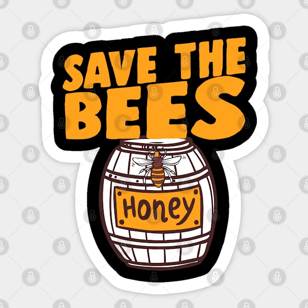 Save The Bees Honey Sticker by indigosstuff